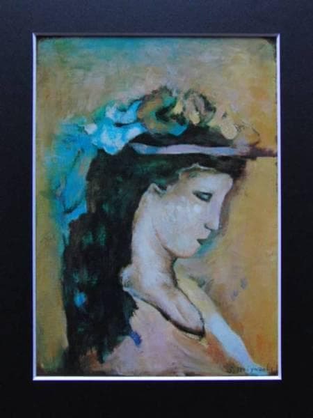 宮崎　進 、みもざの咲く頃、希少な額装用画集より、新品高級額、額装付