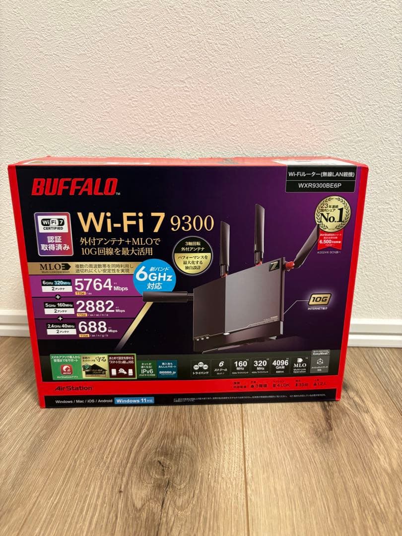 【新品・未開封】BUFFALO WXR9300BE6P Wi-Fi7、10G対応
