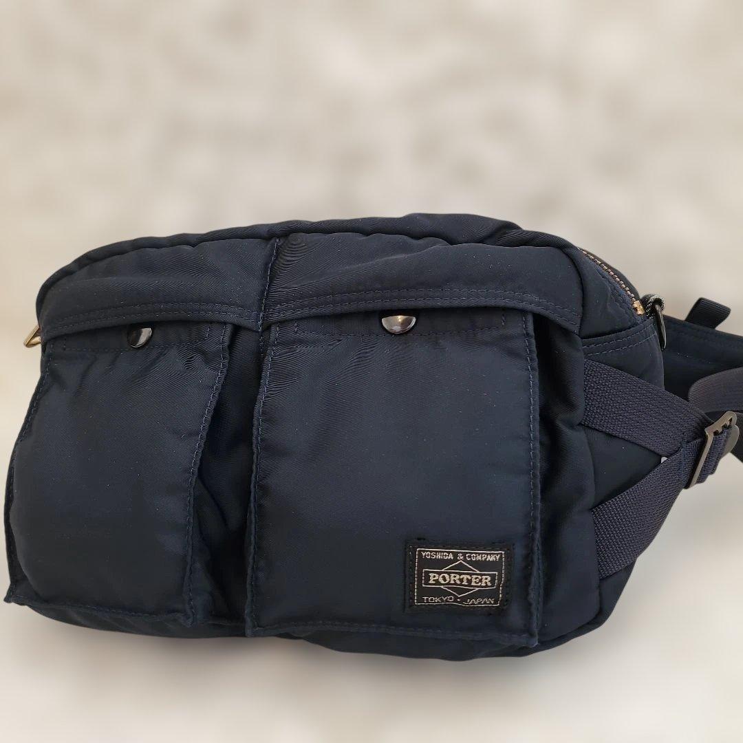 ⭐極美品⭐PORTER タンカー アイアンブルー ボディバッグ 山崎まさよし