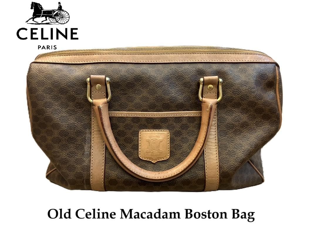 ⭐良品・定番⭐ オールドセリーヌ マカダム柄 ミニボストンバッグ ヴィンテージ