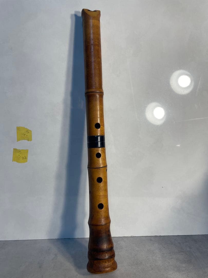 琴古流 尺八 1尺7寸管 胡蝶銘 在銘 和楽器 竹製 管楽器　当時物　音出確認済