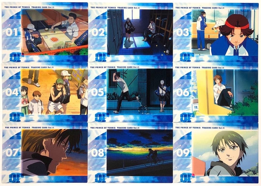 【青学】テニスの王子様 越前リョーマ 手塚 不二 他 OPカードセット 9枚 A