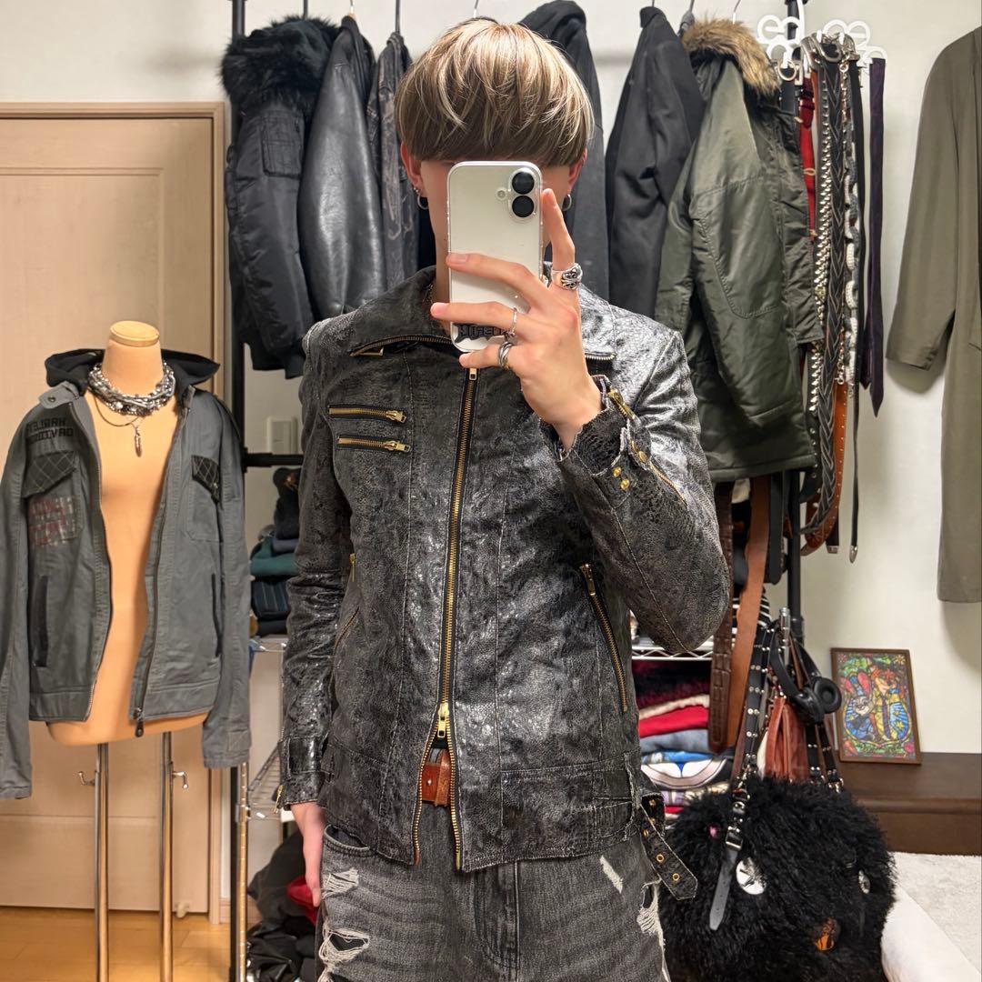 y2k archive vkei レザージャケット お兄系 ギャル　平成 y2k archive vkei レザージャケット お兄系 ギャル 平成 - メルカリ