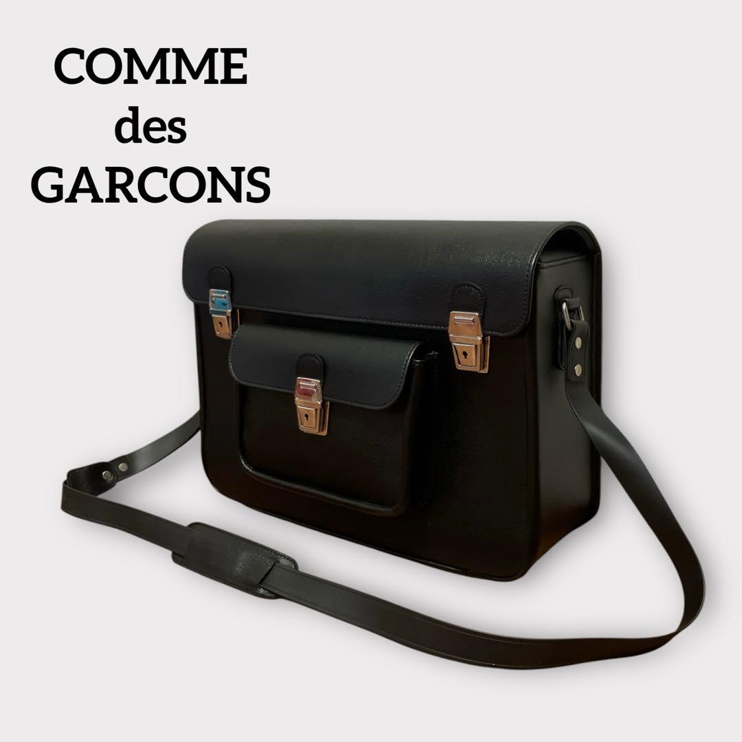 コム デ ギャルソン ポストマンバッグ 鍵付き 90'sヴィンテージ ブラック