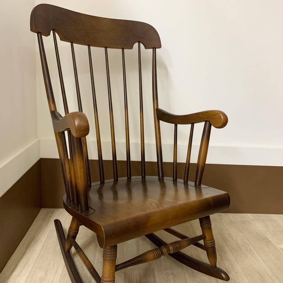 【美品】HIDA 飛騨産業 穂高 ロッキングチェア キツツキ 飛騨産業 / HIDA 穂高 ロッキングチェア キツツキマーク 中古 揺れ椅子