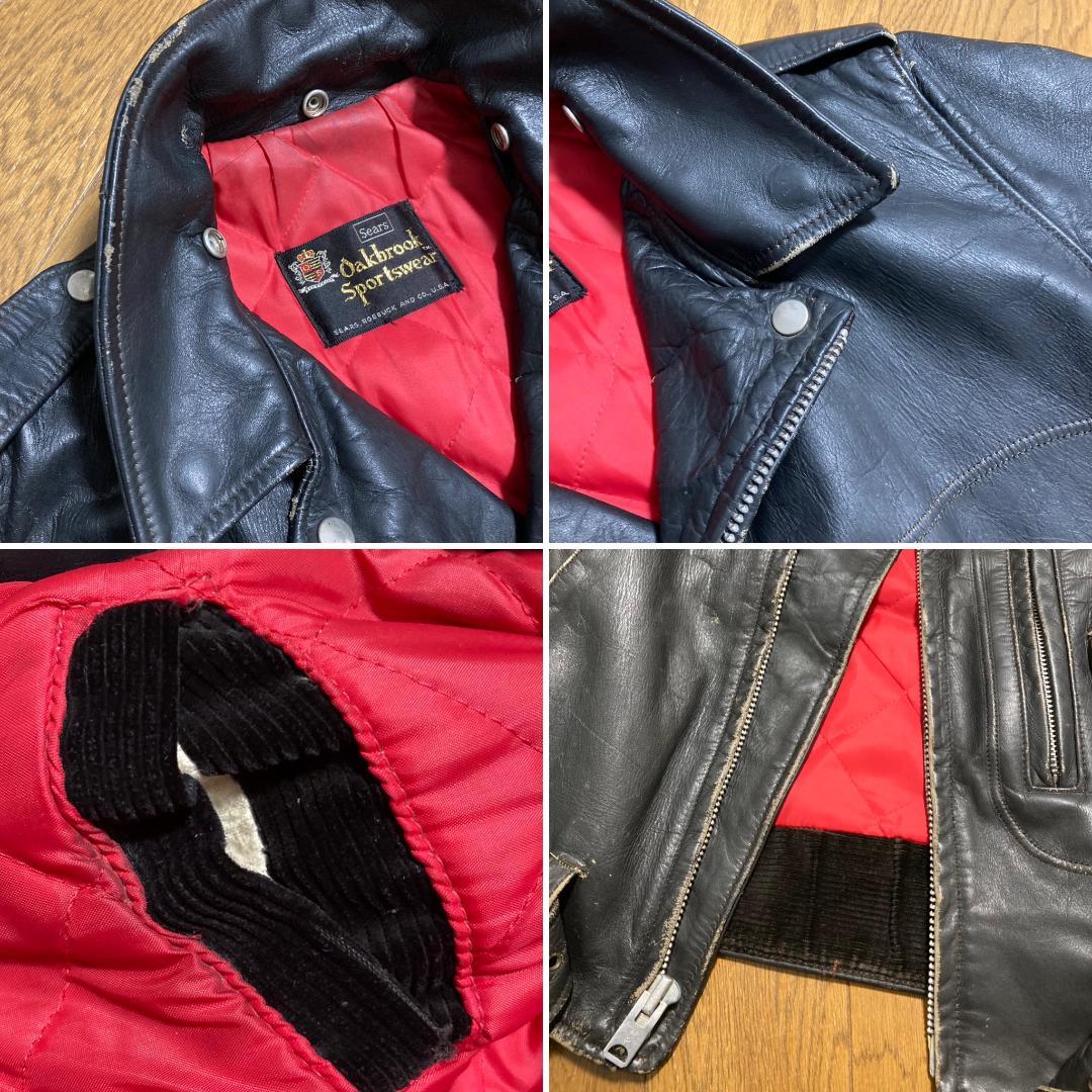 50s-60s SEARS Oakbrook] Dポケ ダブルライダース - メルカリ