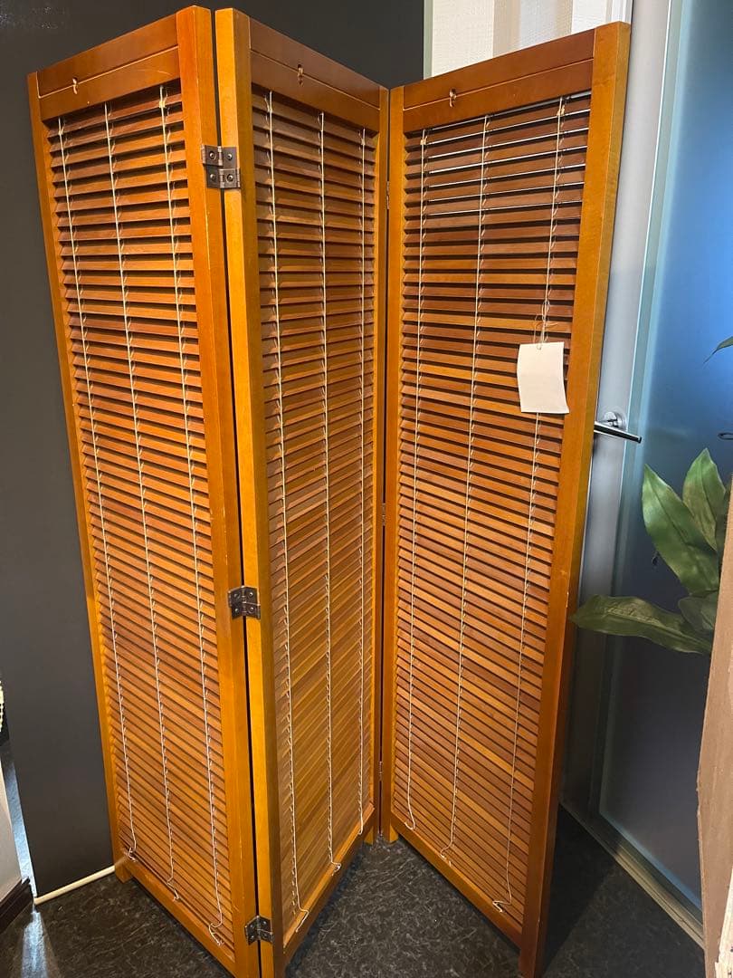 木製 3面 パーティション ブラインド型 間仕切り インテリア