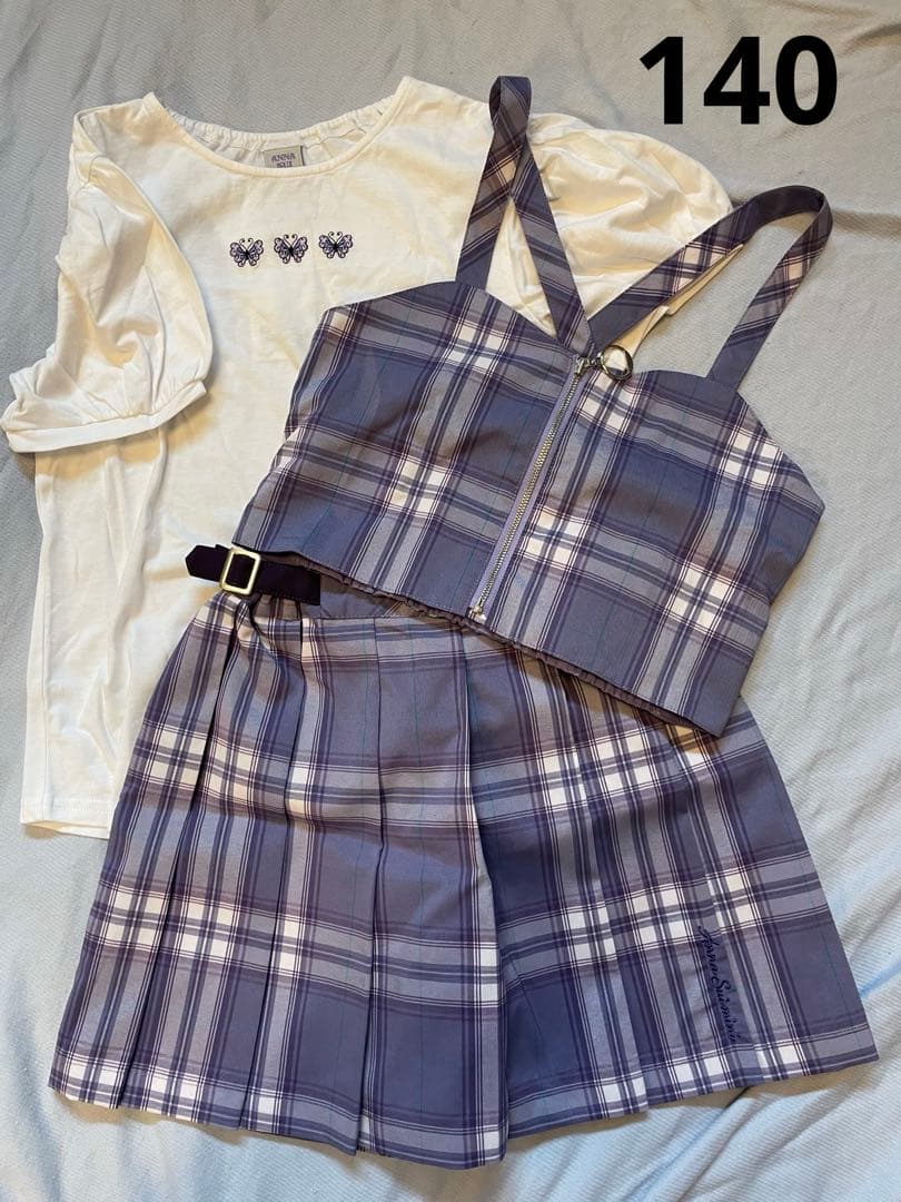 ANNA SUI mini♡チェックセットアップ♡140