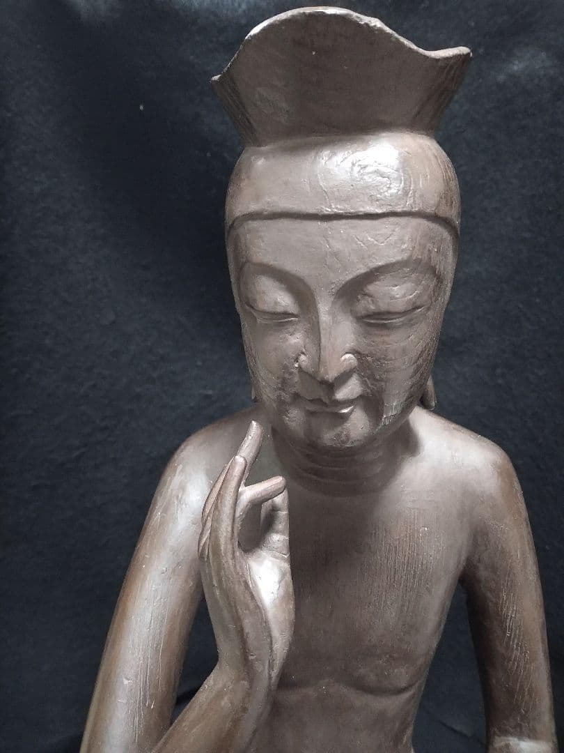 週末大特価 広隆寺所蔵 国宝 宝冠弥勒 弥勒菩薩半跏思惟像 樹脂製 大型レプリカ