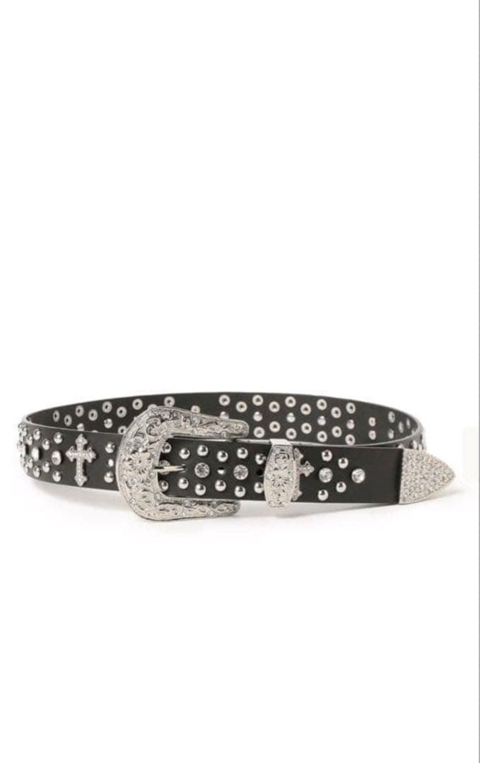 BEAMS スタッズ付き ブラックベルト L 42520003635_D_3.jpg