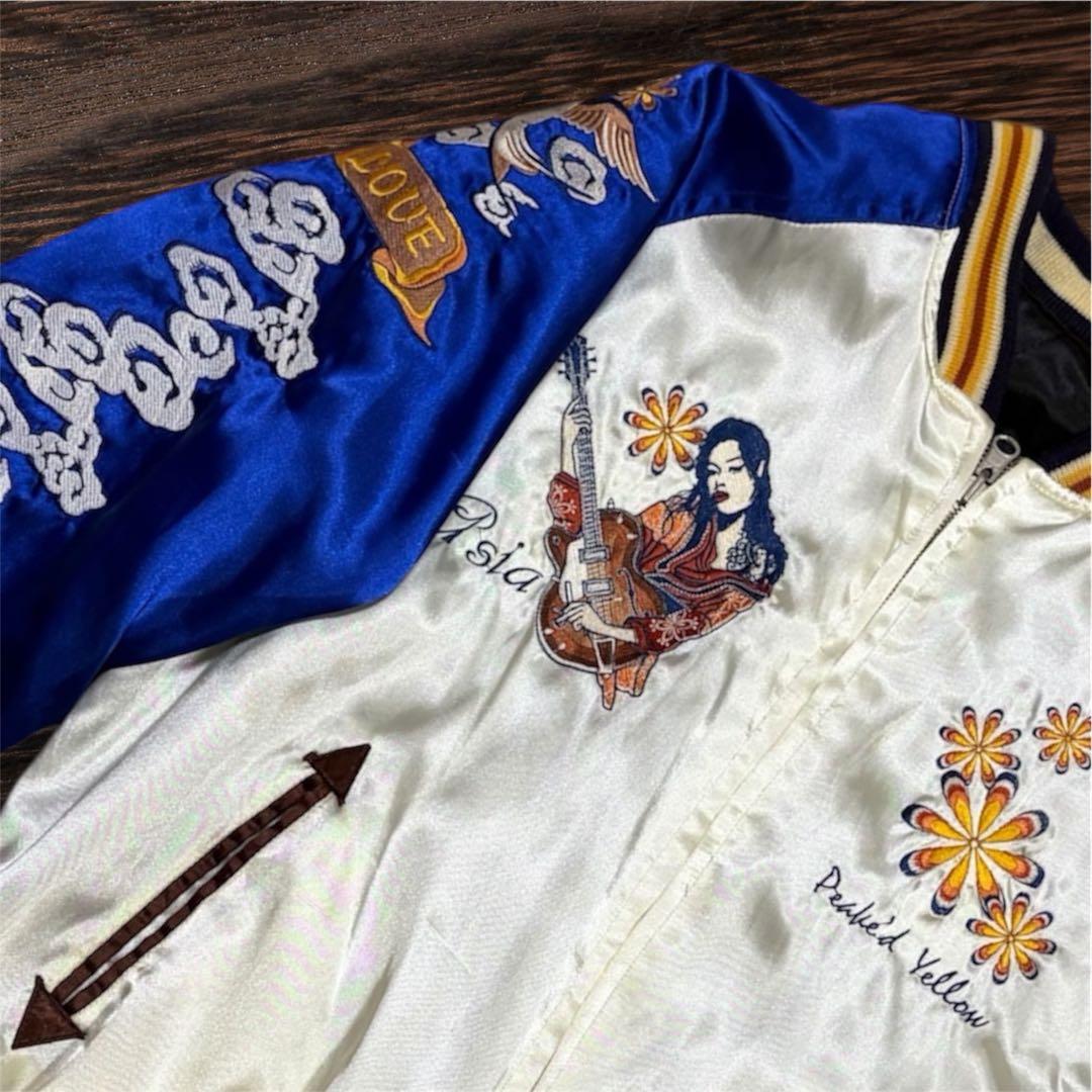 PEAK'D YELLOW ピークドイエロー　リバーシブルスカジャン42 L pysk-1012-bk-1.jpg