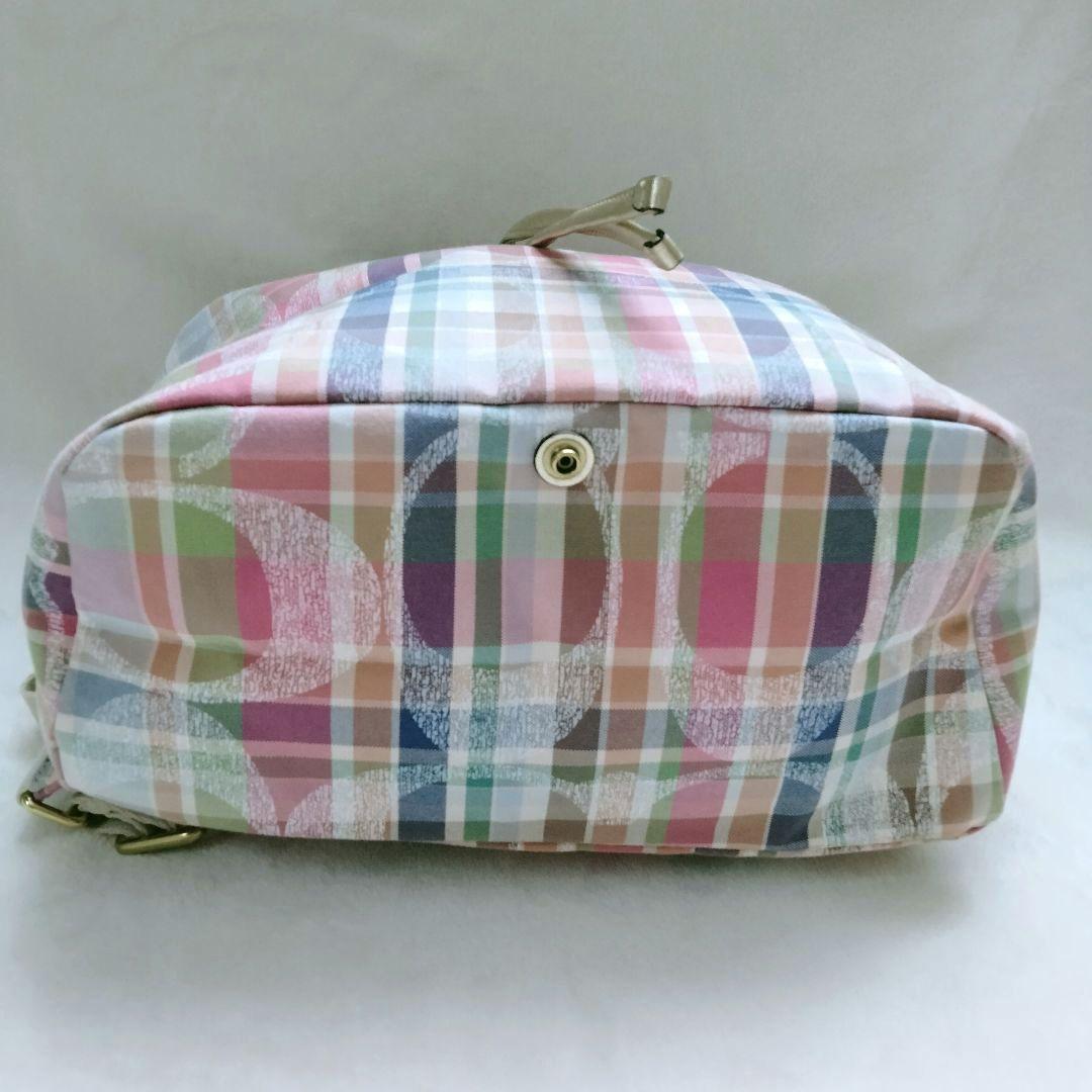 希少美品】 コーチ シグネチャー リュック ポピー マドラス COACH