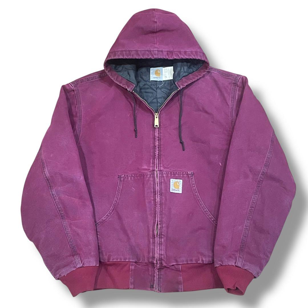 80s Carhartt カーハート アクティブジャケット えんじ