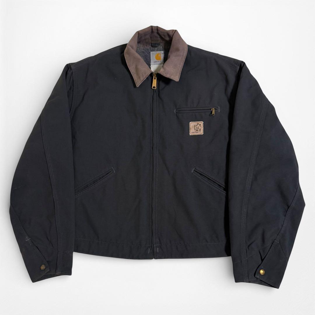 90s 00s カーハート PTL デトロイトジャケット ツイル地 ダークグレー