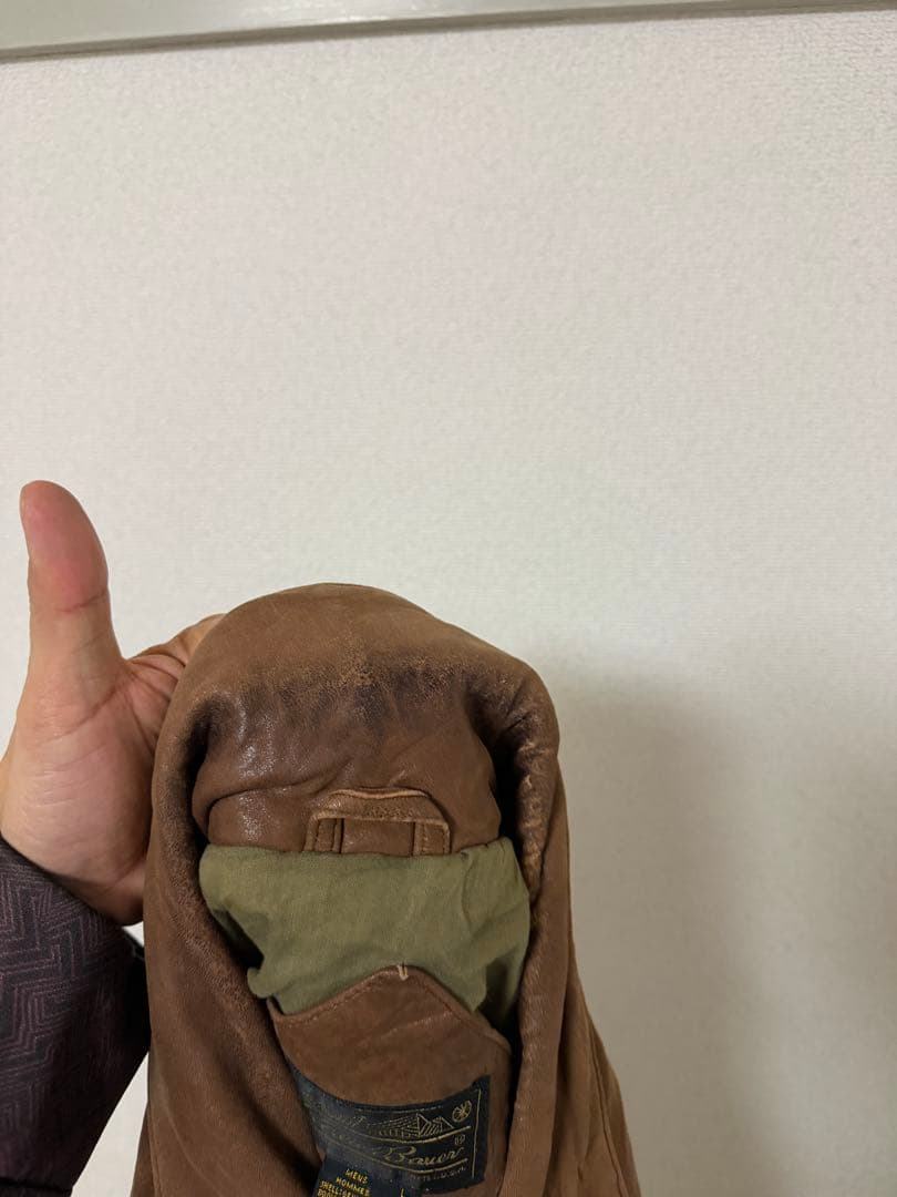 80s エディーバウアー レザージャケット 古着 A-2 ブルゾン ブラウン 茶