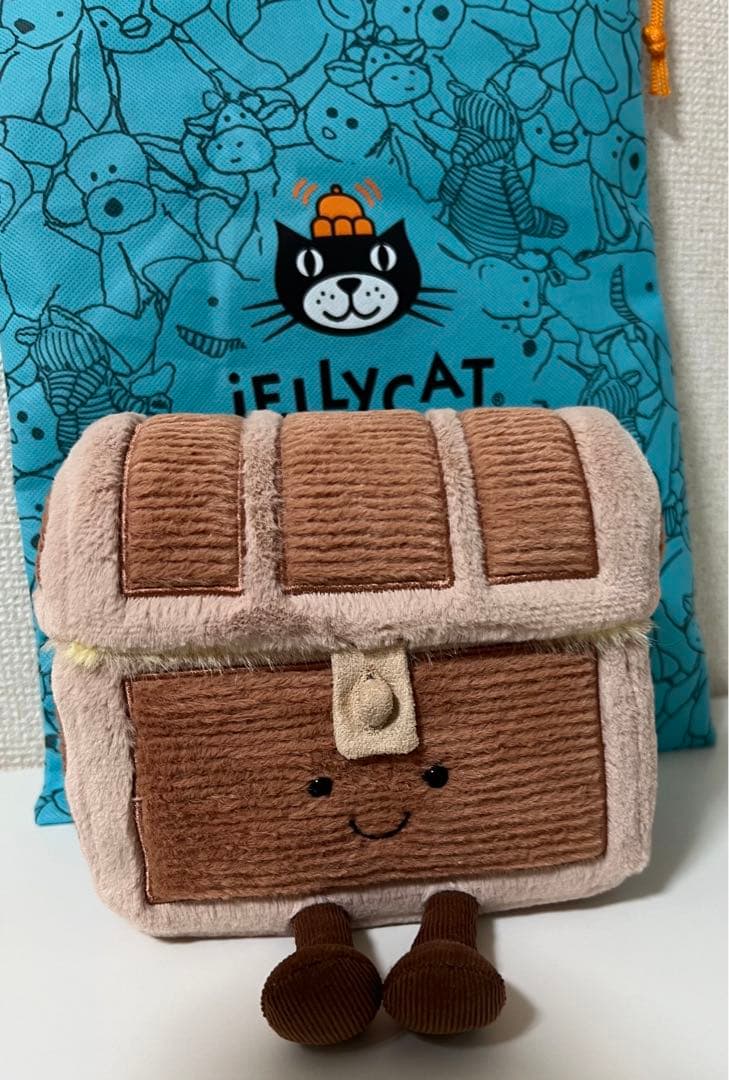 jellycatジェリーキャット 宝箱 お宝 宝石 ぬいぐるみ トレジャー