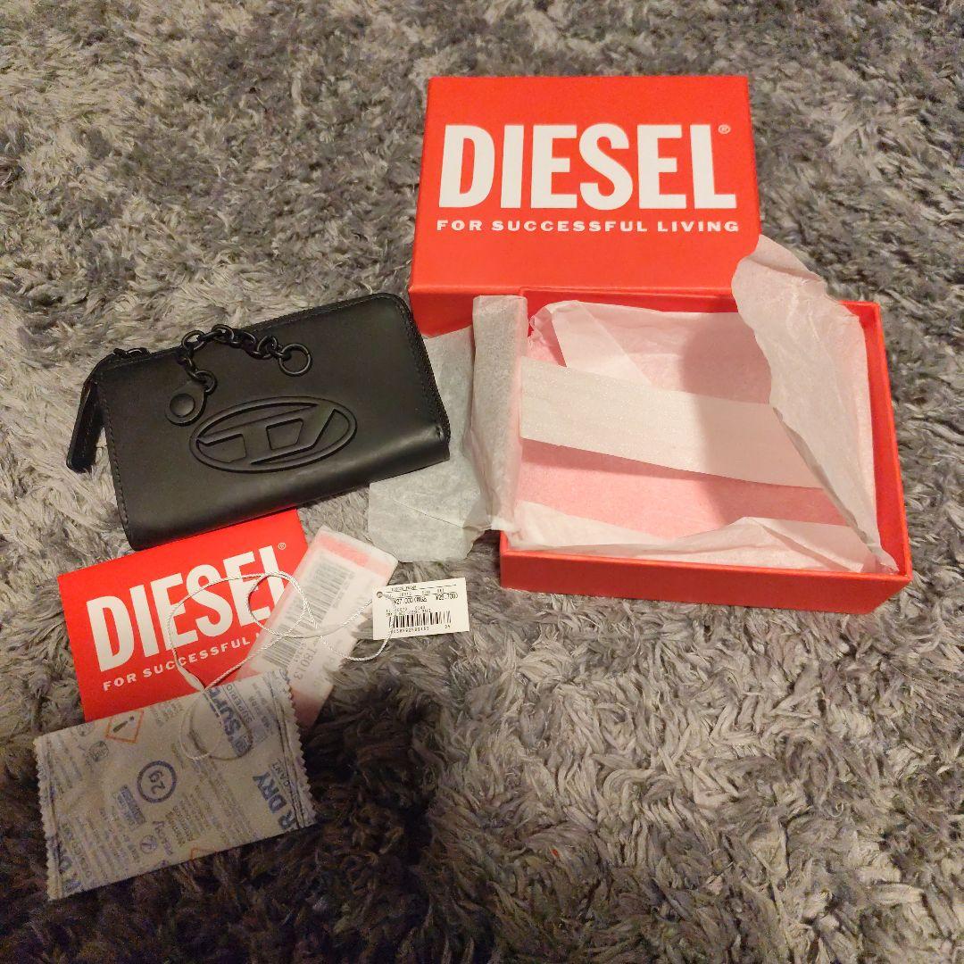 DIESEL ブラック ケース T8013 DIESEL（ディーゼル） 並行輸入品 キーケース キーホルダー コイン