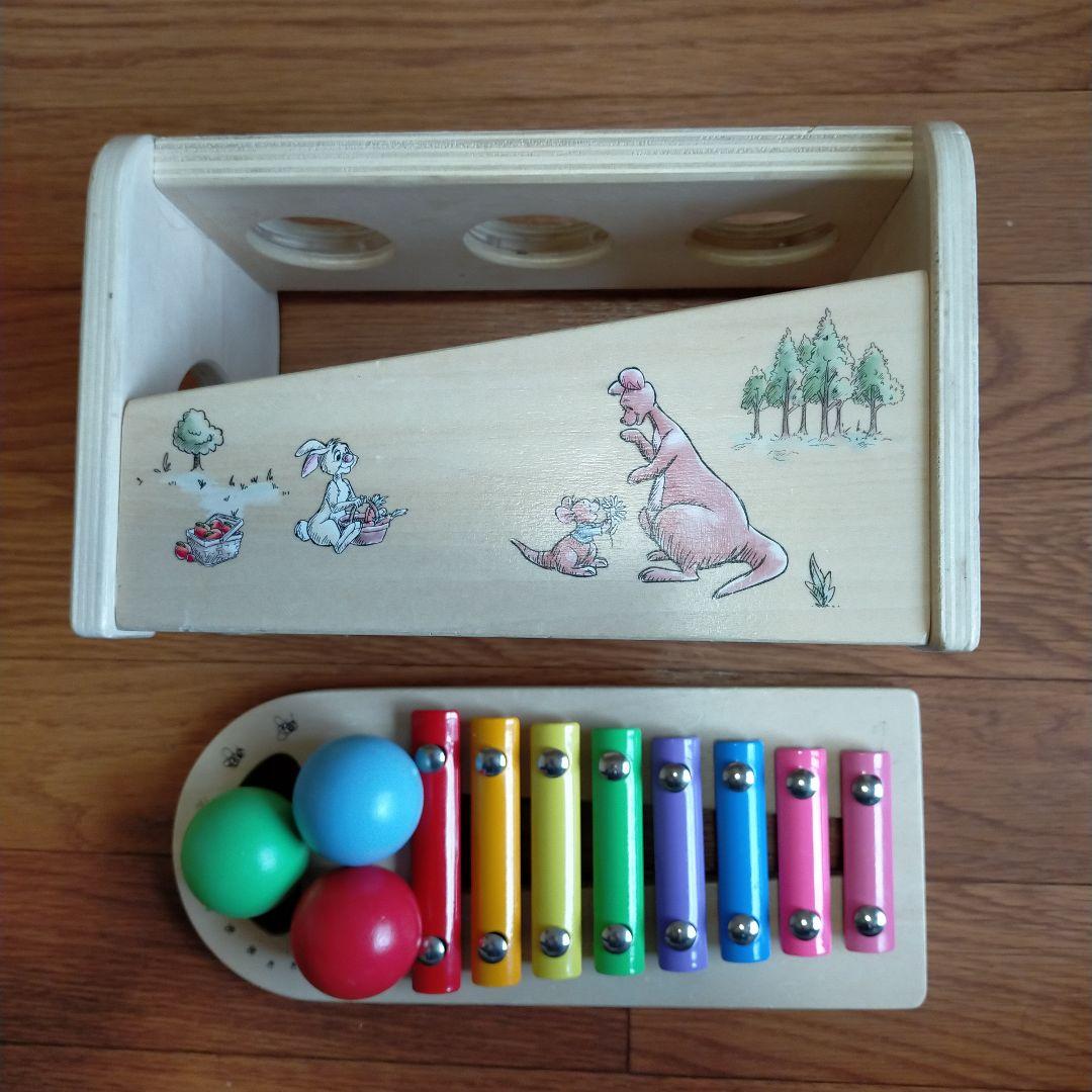 くまのプーさん 鉄琴 木製 シロフォン音楽玩具 知育玩具 - メルカリ