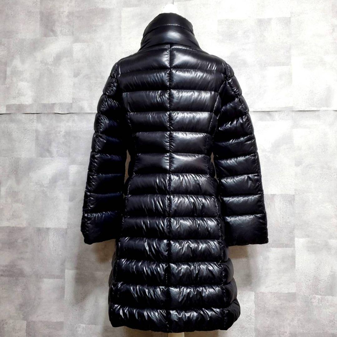 極美品 2XL ヘルノ アメリア ダウンコート 黒 光沢感 大きいサイズ 46