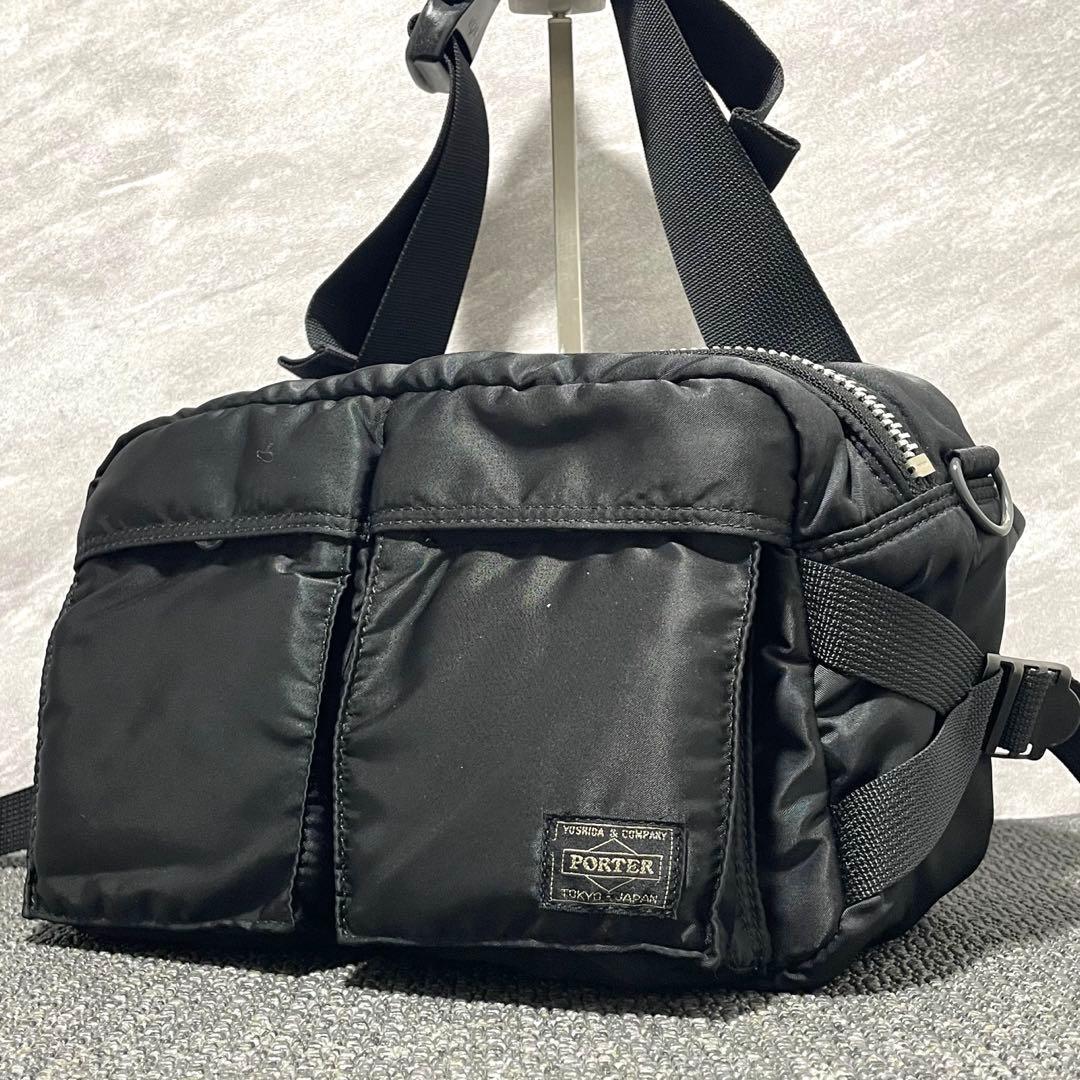 美品 人気✨ PORTER タンカー ウエストバック 黒 ヒップバッグ