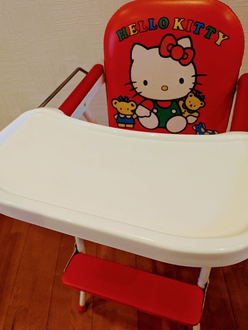 ハローキティ 1990年 レトロ キッズチェア ハイチェア 子供椅子 希少