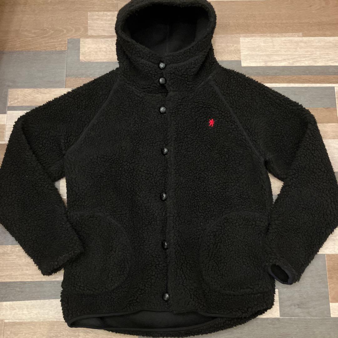 【Gymphlex】ジムフレックス　くるみボタン ボアフード ジャケット