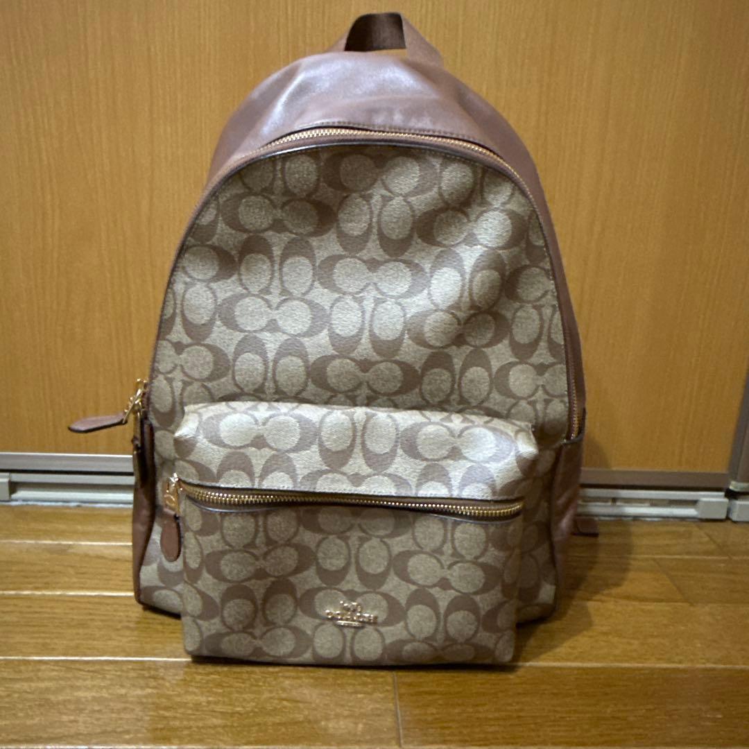 COACH リュック ベージュ/ブラウン コーチ リュックサック/バックパック バッグ レディース チャーリー