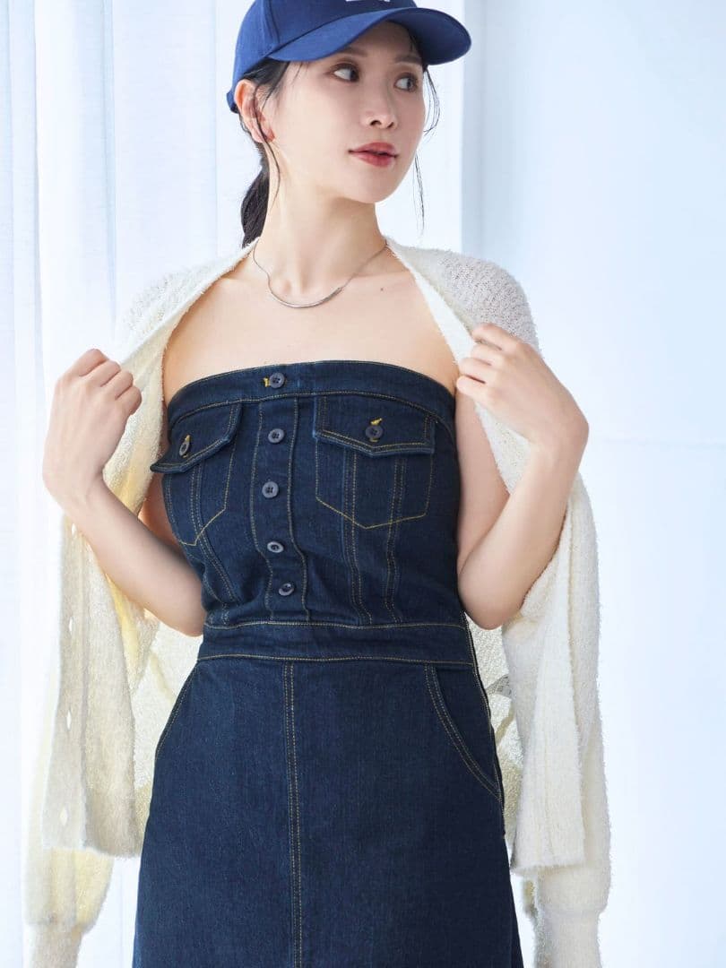 overE　(※ストラップなし)　デニムワンピース　U65 オーバーイー