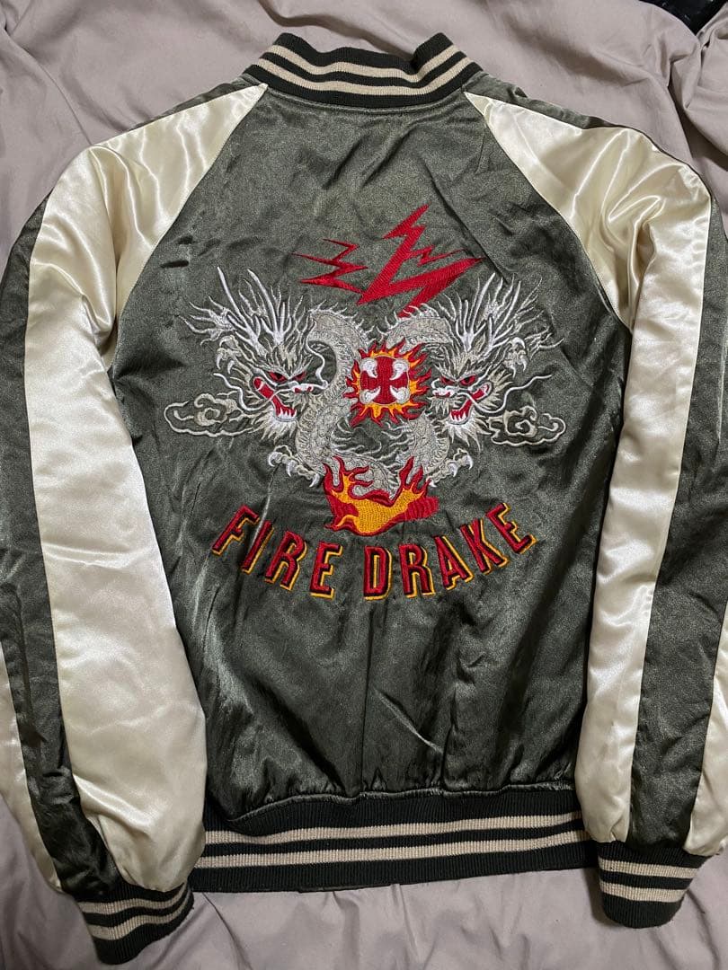 90s 日本製 限定 龍 スカジャン サテン unisex vintage Japanese 龍虎日本限定 スカジャン unisex サテン vintage - メルカリ