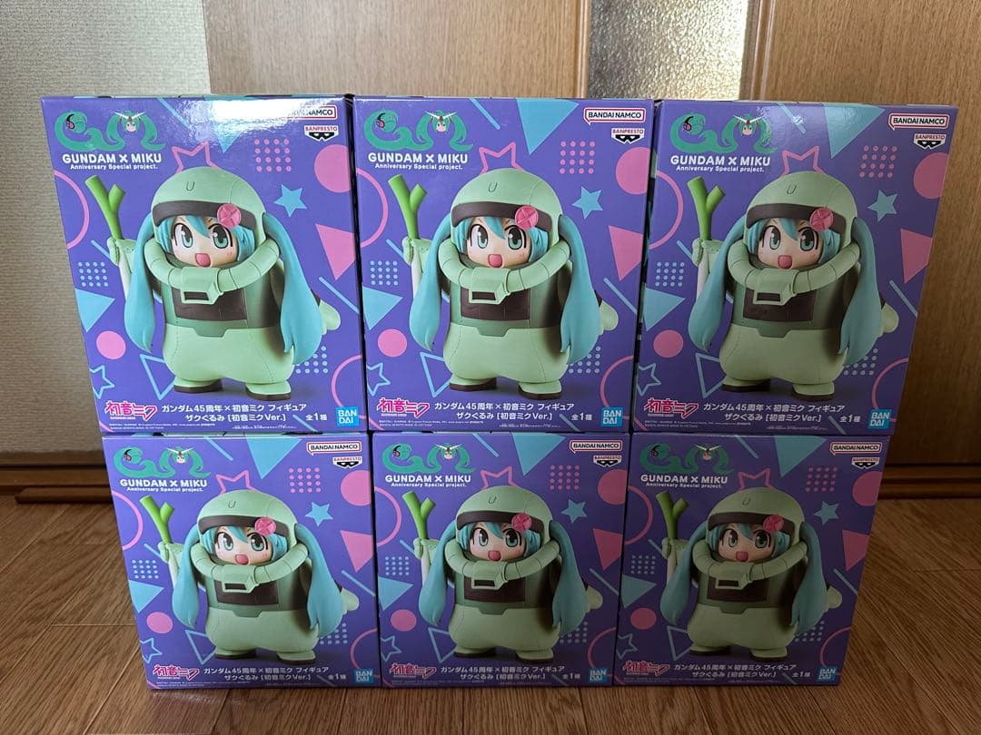初音ミク　ガンダム45周年×初音ミクフィギュア　ザクぐるみ　6個セット ガンダム45周年×初音ミク フィギュア ザクぐるみ [初音ミクVer.]｜商品