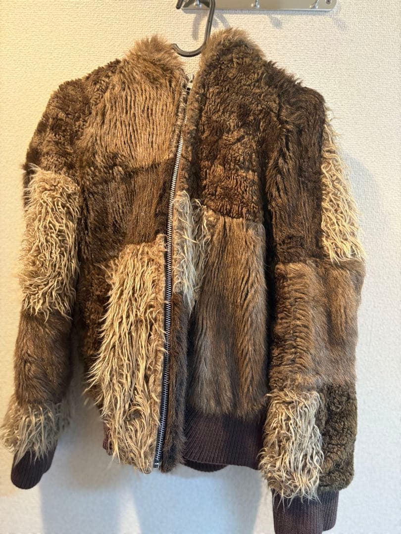 fur zip hoodie パーカー　フーディー　ファー　スナオクワハラ
