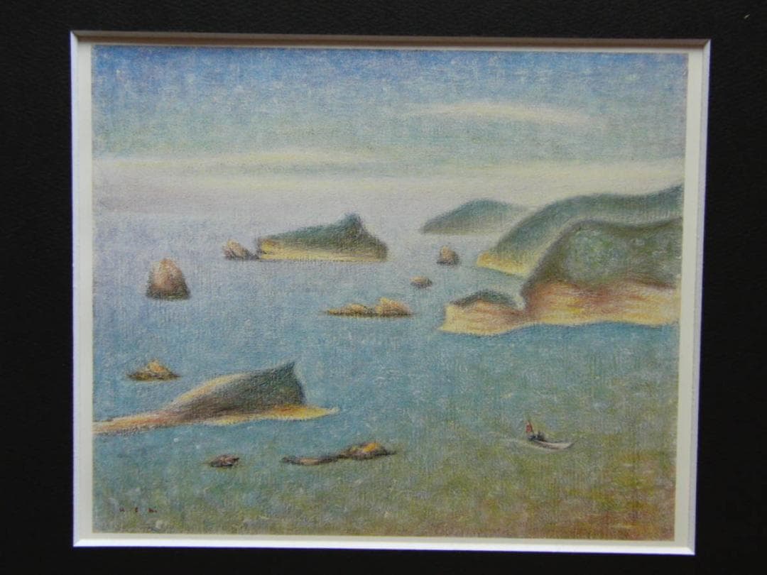 牛島 憲之、「伊豆の海凪ぐ」、希少画集・額装画、日本製・新品額縁にて額装致します