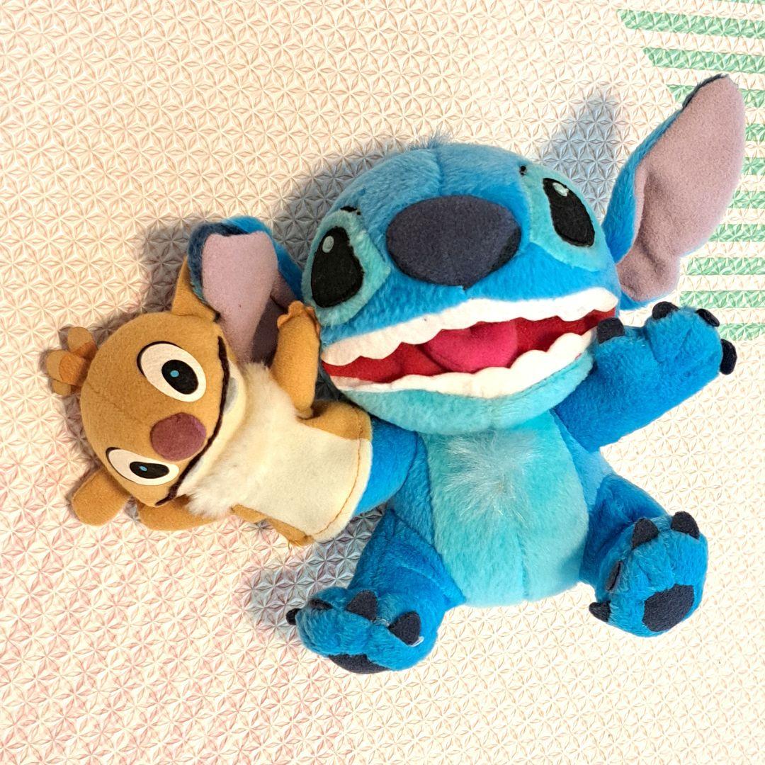 ルーベンのパペットを持ったスティッチのぬいぐるみ　リロ&スティッチ　レア