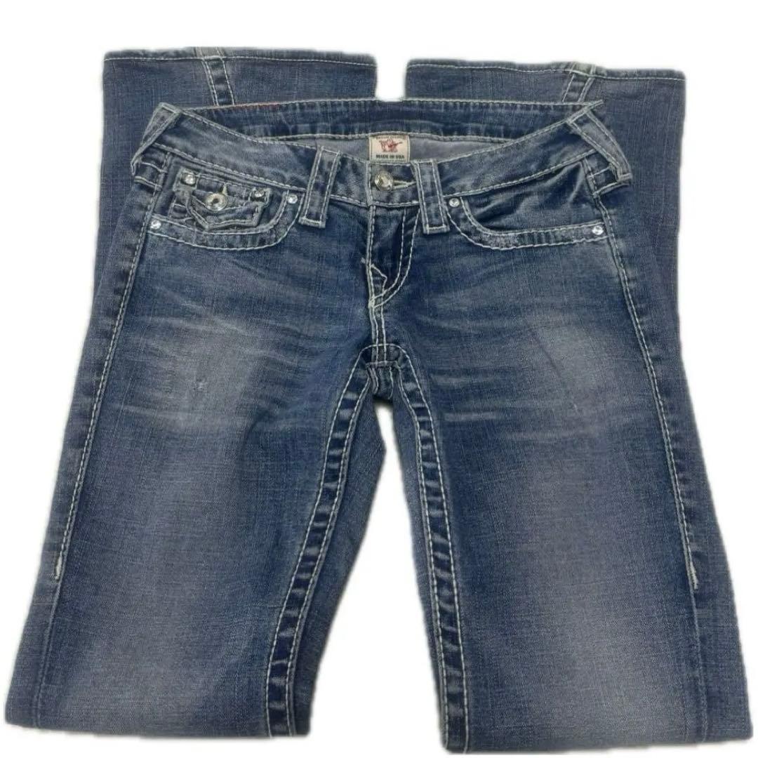 Truereligion フレア ローライズ スワロフスキーy2k 海外ガール