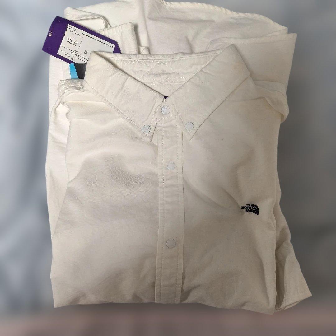 新品ノースフェイスパープルレーベルOX B.D.シャツ　Lサイズ白