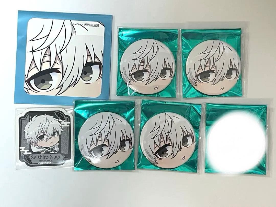 ブルーロック スマイルベースカフェ 缶バッチ 凪 特典ステッカー コースター