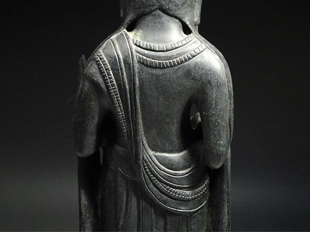 飛鳥 白鳳 金銅仏 観音菩薩立像 蓮華座 念持仏 仏像 仏教美術 骨董 古