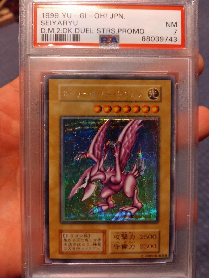 遊戯王　ホーリーナイトドラゴン　初期　シークレットレア　PSA7 希少】遊戯王 ホーリーナイトドラゴン 初期 シークレットレア シク（闇