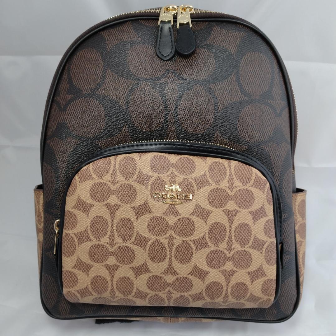 【新品未使用】COACH リュック バッグパック シグネチャー CZ771 公式】コーチアウトレット | コート バックパック・ブロックド