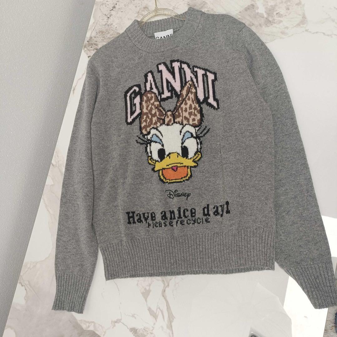 GANNI ドナルドダック ニットセーター グレー