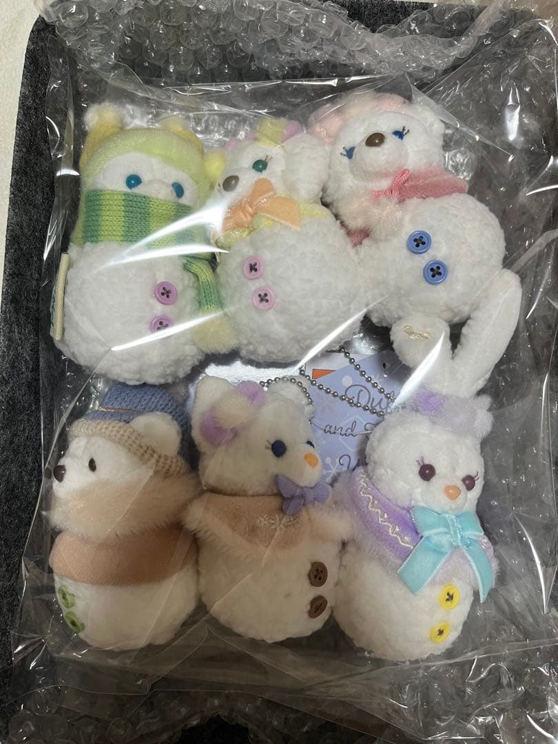 ダッフィーフレンズ　シークレットオブスノーウィーデイぬいぐるみチャーム6体セット ダッフィー＆フレンズのシークレット・オブ・スノーウィーデイ」グッズ