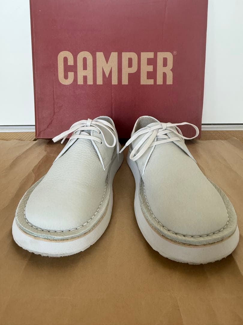 CAMPER ホワイトレザー ローファー