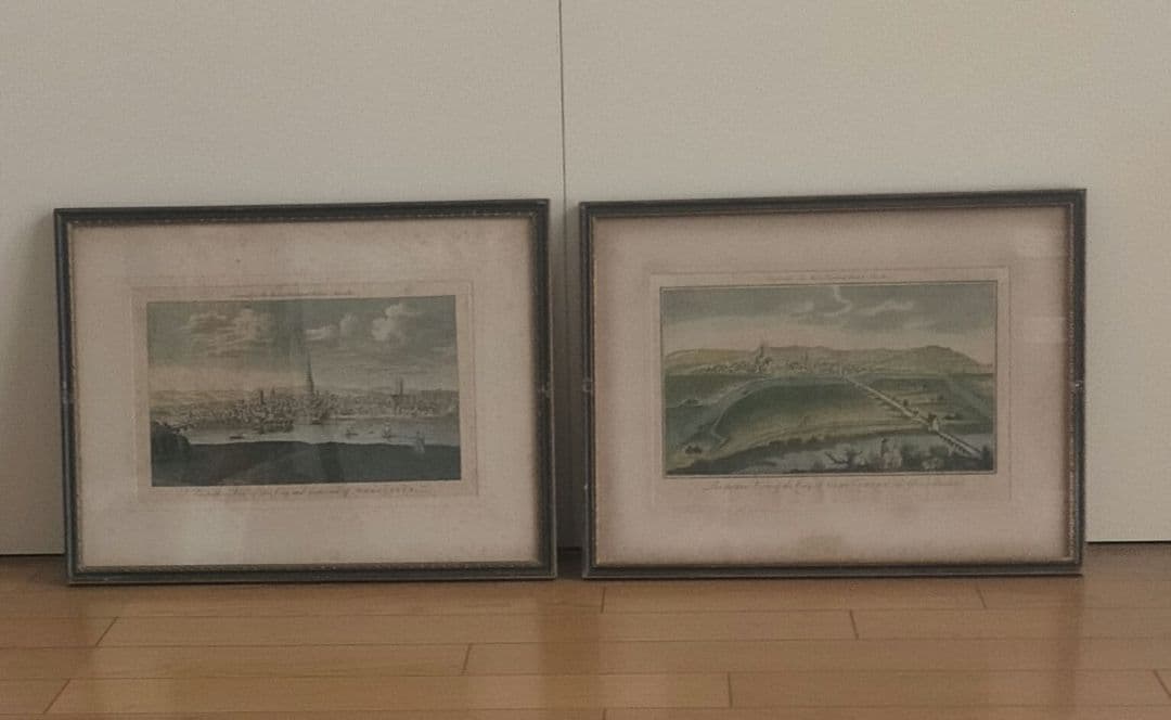 アンティーク船額絵/2枚セット/船旅ロマンと共に♡