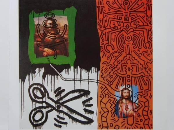 Keith Haring、No.171、希少画集画、新品額装付、状態良好