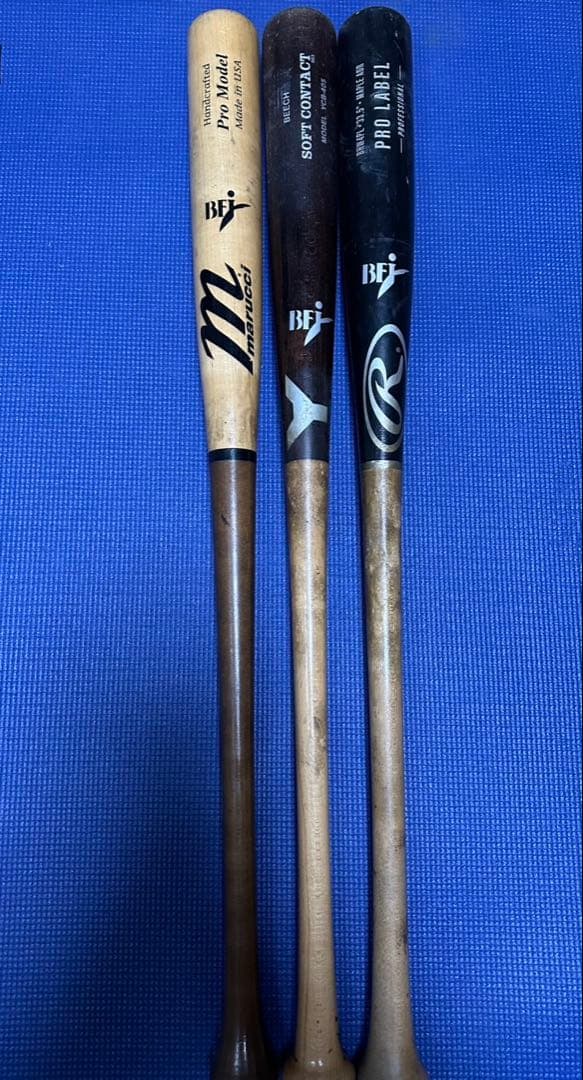 硬式木製バット 数ヶ月使用