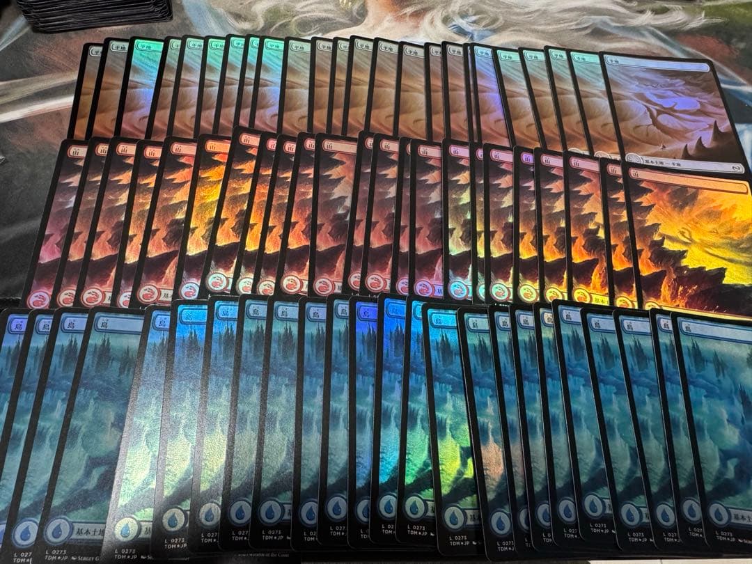 mtg タルキール龍嵐録　基本土地　foilセット FOIL】タルキール：龍嵐録TDM フルアート基本土地 MTG ドラゴンの眼