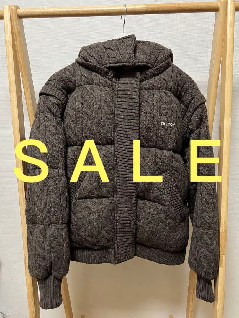 the toe SHARD KNIT DOWN ブラウン Shard Knit Down – THE TOÉ