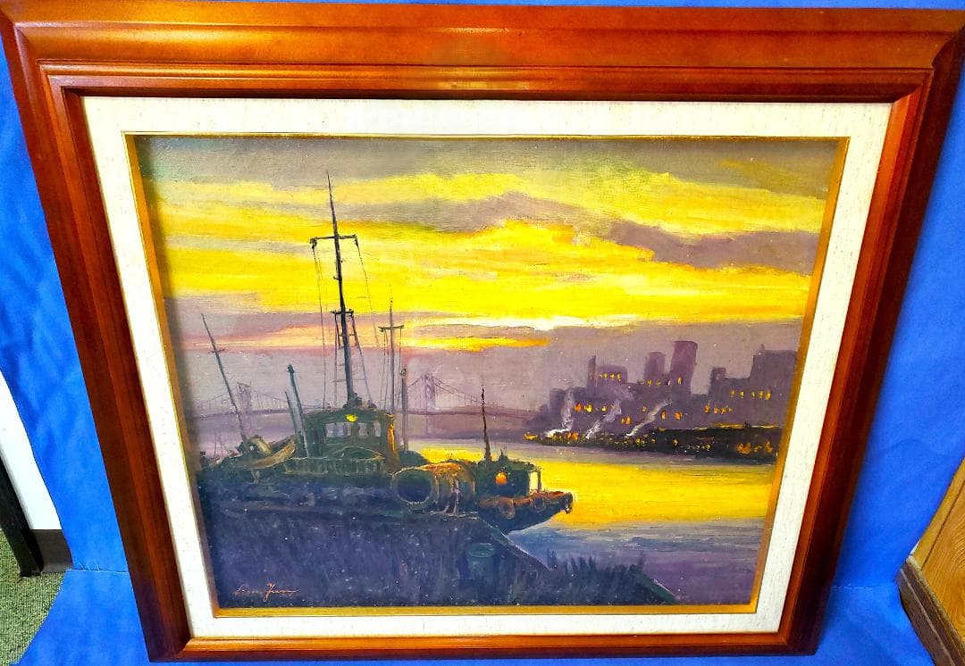 伊東熙寿作 油彩画 木製フレーム付き　F１０号　A-14