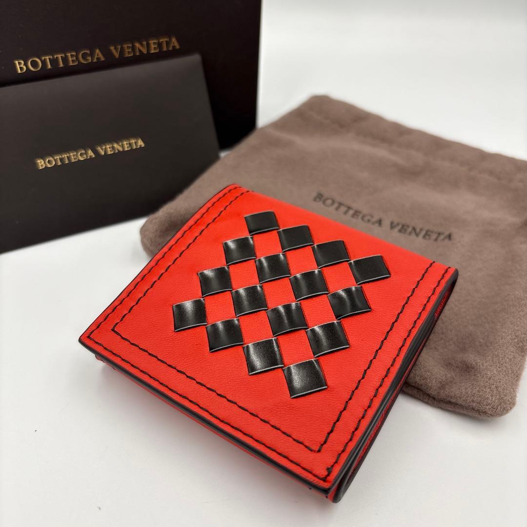 【極美品】ボッテガヴェネタ ケース イントレチャート 希少カラー 極美品✨希少カラー ボッテガヴェネタ イントレチャート カードケース