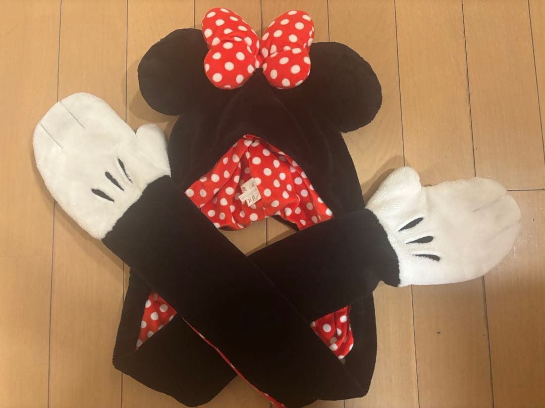 ミニーちゃんマフラーキャップ